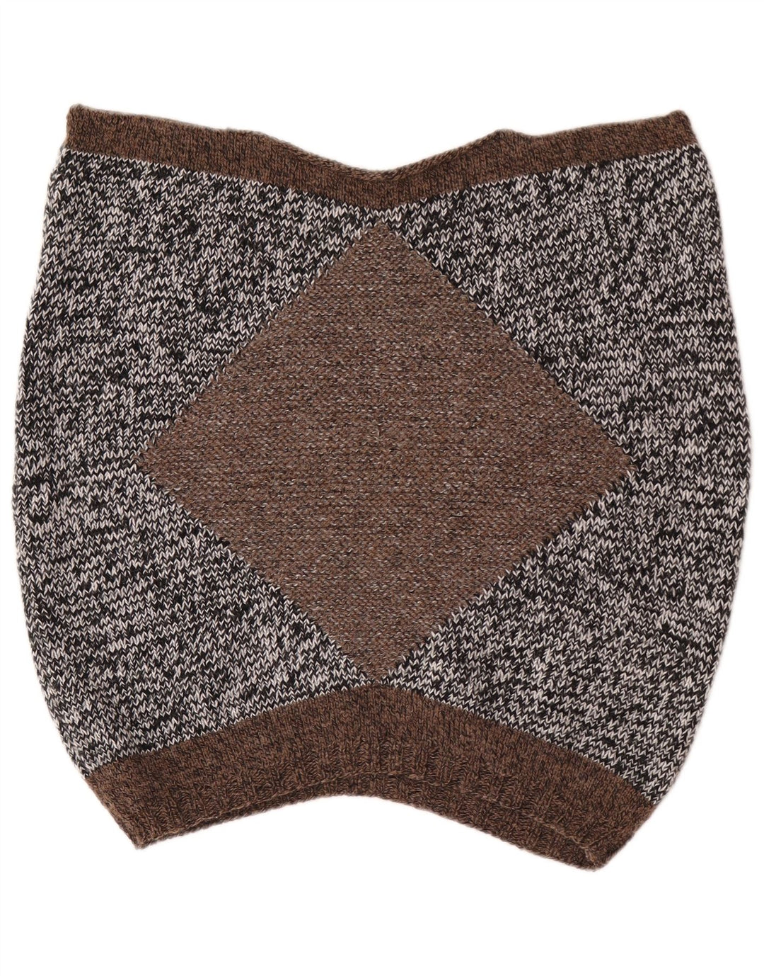 Vintage Damen Kurzarm-Pullover mit Knopfkragen, Größe UK 14, Mittelgrau