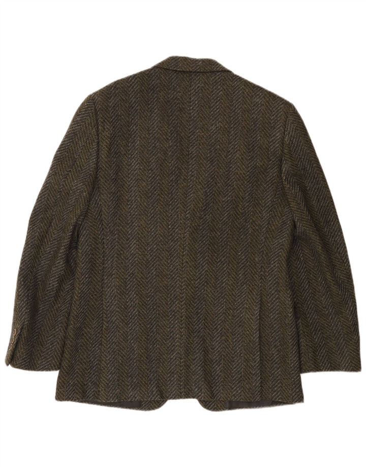 Pierre Cardin Herren-Blazer mit 2 Knöpfen, UK 38, mittleres Khaki, Fischgrätenmuster