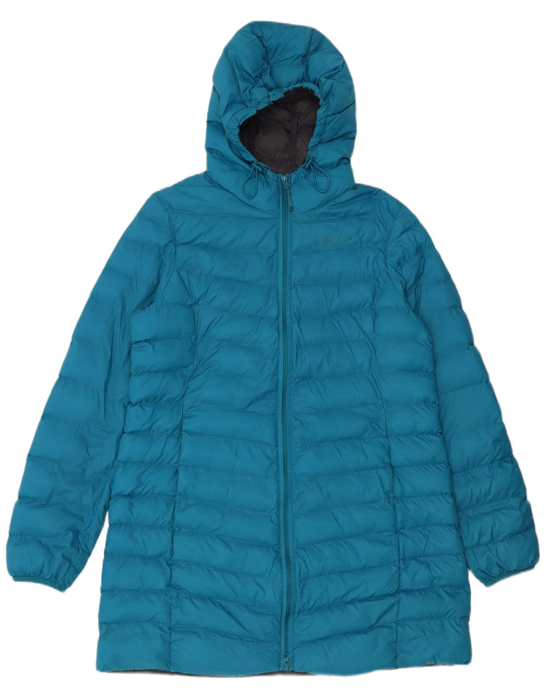 Mountain Warehouse Lang geschnittener, wattierter Damenmantel, UK 16, Größe L, aus blauem Nylon