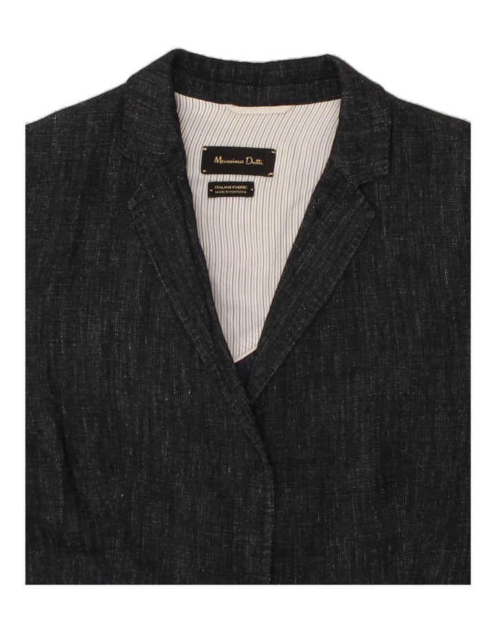 MASSIMO DUTTI Womens 1 Button Blazer Jacket EU 40 Medium Grey Vintage Massimo Dutti and Second-Hand Massimo Dutti from Messina Hembry 