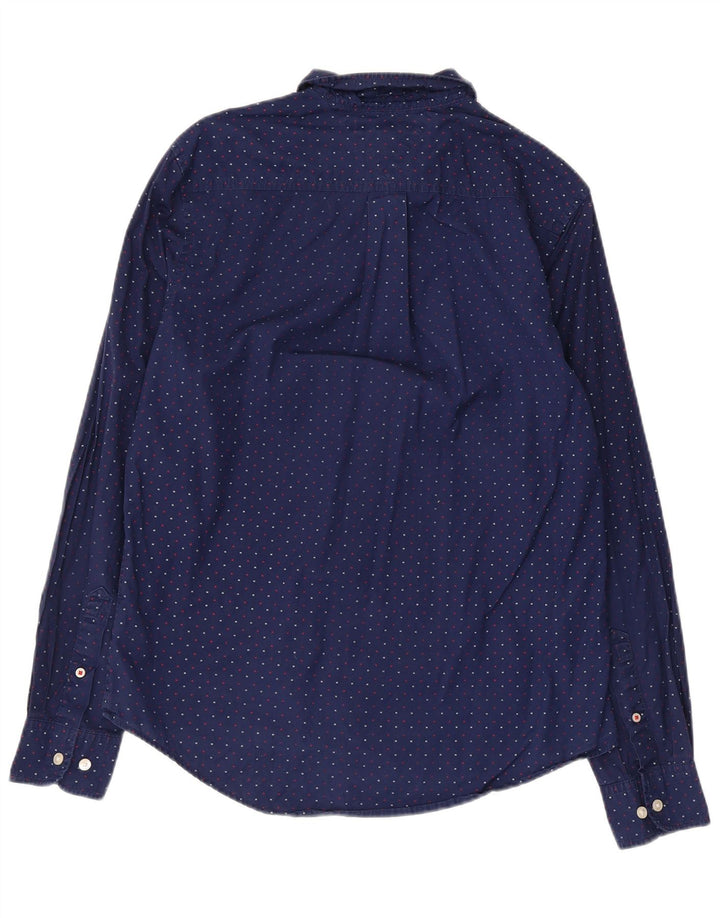 Tommy Hilfiger Herren-Grafikhemd, klein, marineblau, Baumwolle