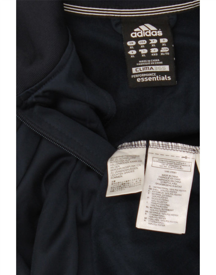 ADIDAS Herren Climalite Trainingsanzug Top Jacke XL Marineblau Polyester