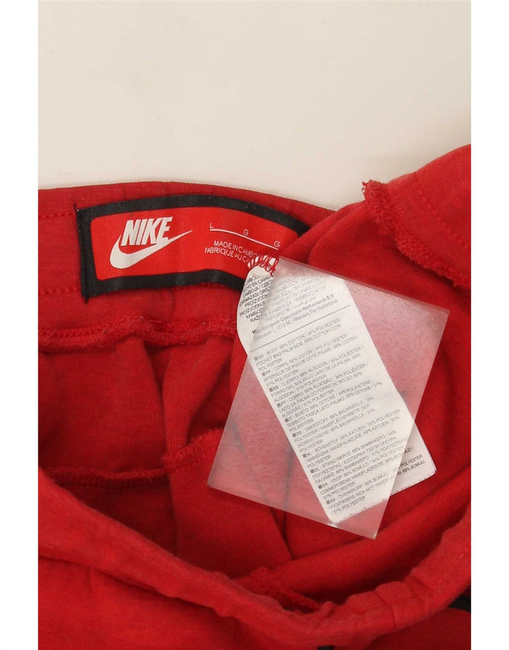 Nike Herren-Trainingshose, Jogginghose, Größe L, aus roter Baumwolle