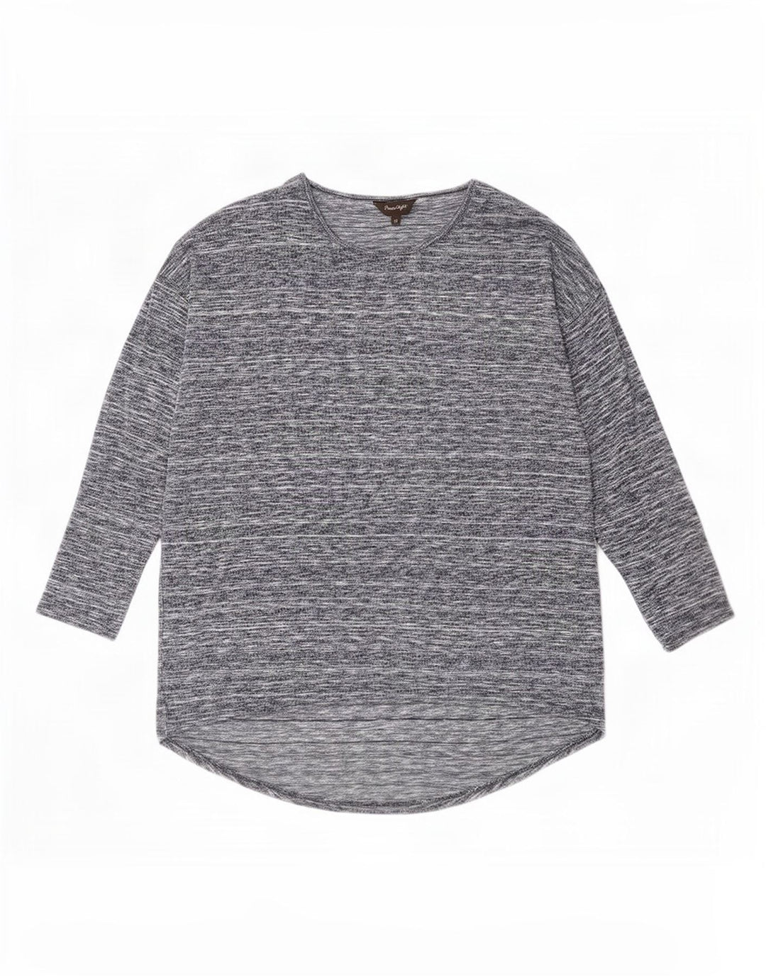 Phase Eight Damen Top Langarm UK 12 Mittelgrau gefleckte Viskose