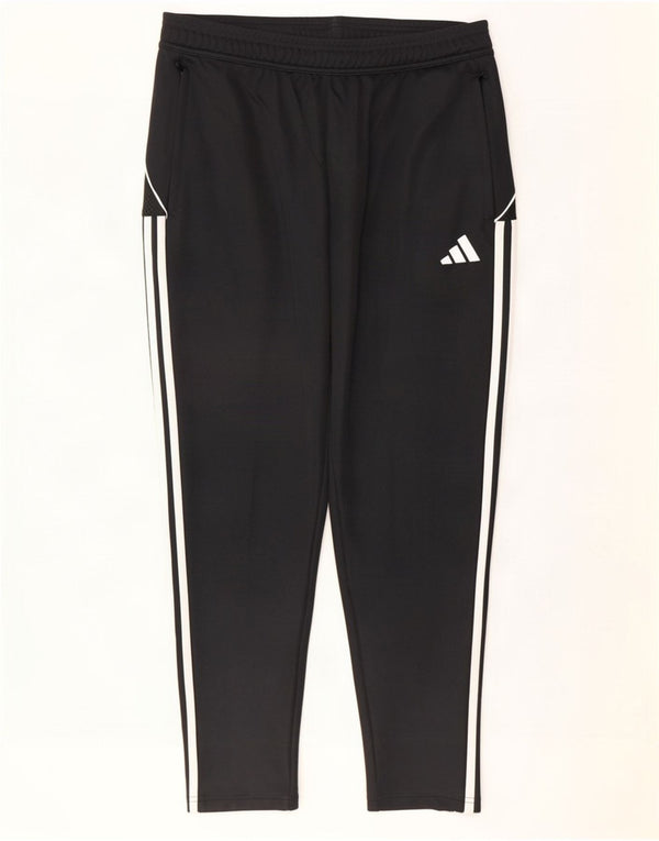 Adidas Mens Aeroready Slim Fit Tracksuit Trousers Large Black Polyester