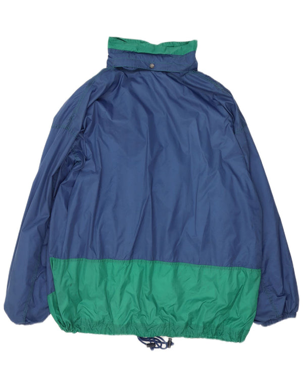 Marcel Clair Herren-Regenjacke mit lockerer Passform, UK 42, XL, Marineblau, Farbblock