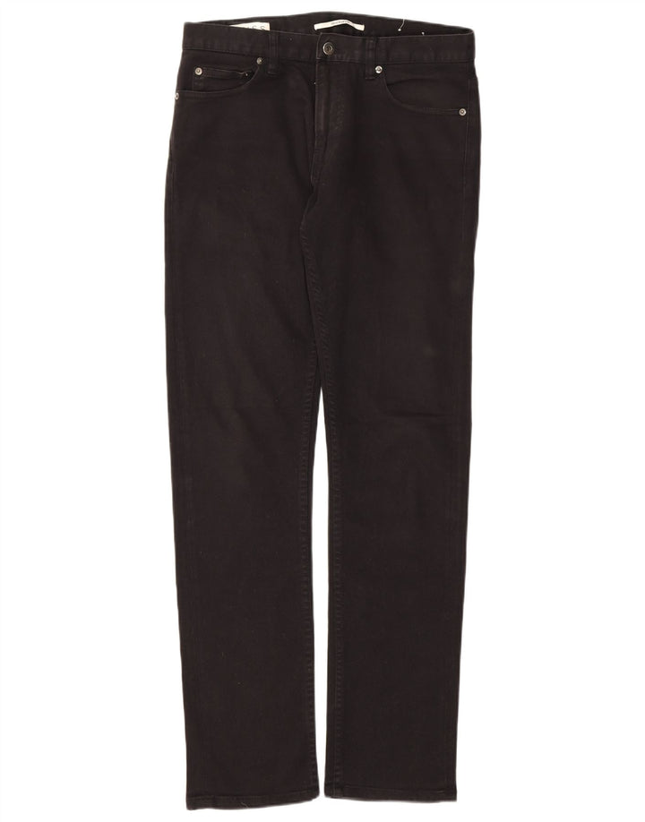 Reiss Damen Shacket Slim Jeans W30 L33 Schwarze Baumwolle