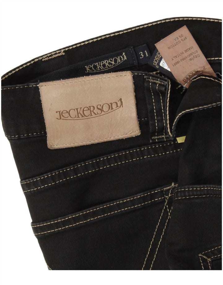 JECKERSON Herren Straight Jeans W31 L32 Schwarze Baumwolle