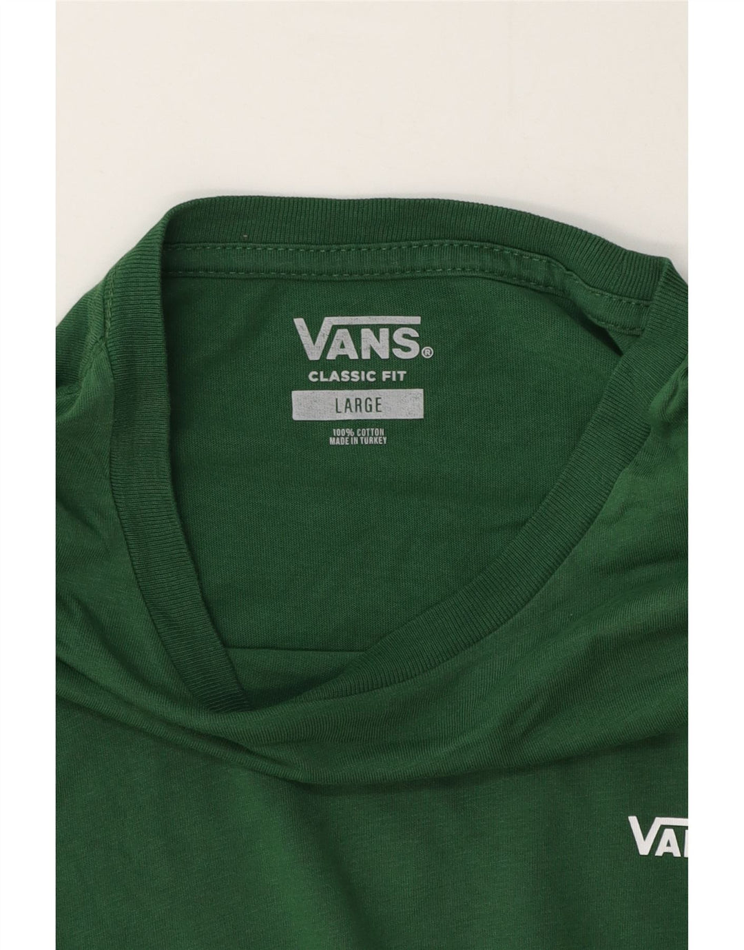 Vans Herren-Oberteil mit klassischer Passform, langärmelig, groß, grüne Baumwolle