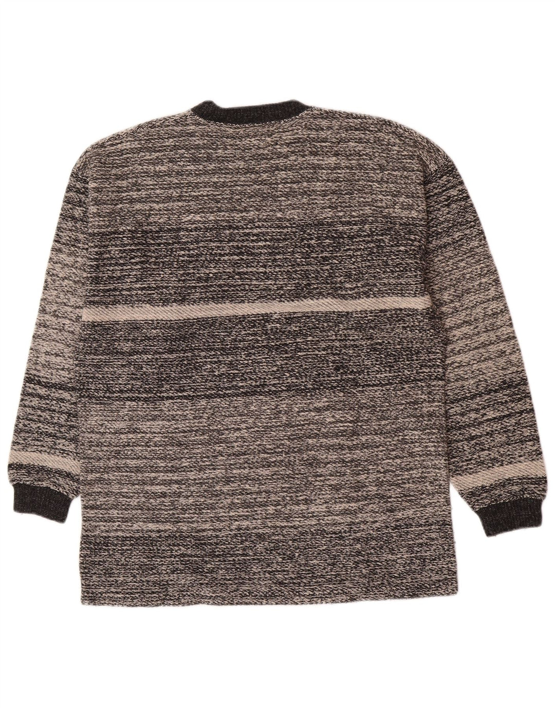 Levi's Herren-Pullover mit Rundhalsausschnitt, mittelgrau, gestreift, Baumwolle