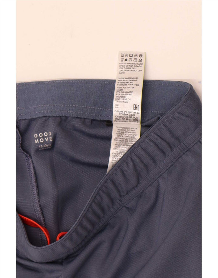 Marks & Spencer Sportshorts für Jungen, 12–13 Jahre, marineblaues Polyester