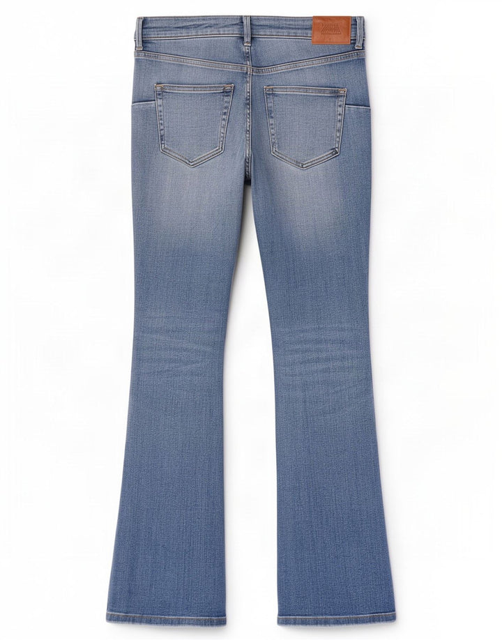 Zara Damen Bootcut Jeans EU 42 Large W32 L32 Blau