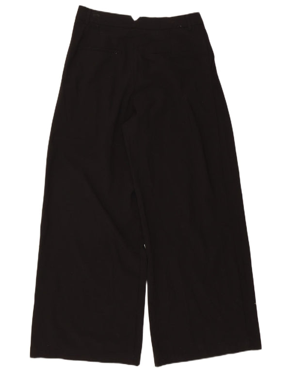 Zara Damen-Freizeithose mit hoher Taille, mittelgroß, W28, L29, Schwarz