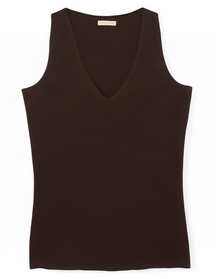 Massimo Dutti Damen Weste Top UK 8 Small Braun