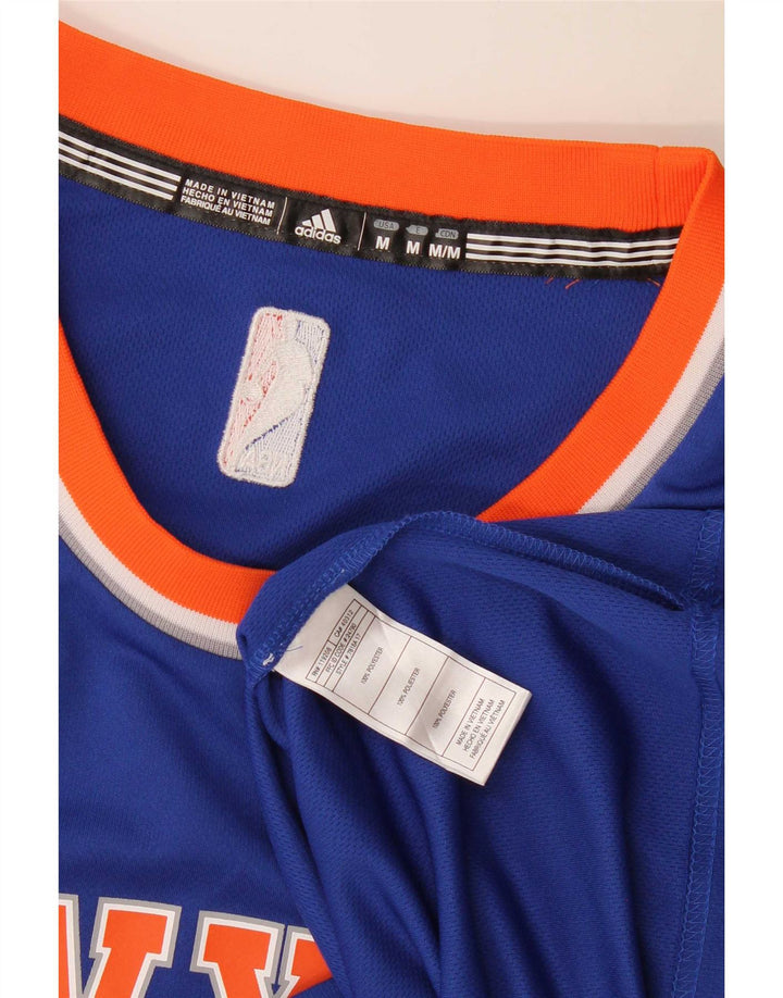 Adidas Herren New York Knicks Graphic Weste Top Mittelblaues Polyester