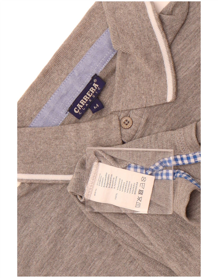 Carrera Herren-Poloshirt aus mittelgrauer Baumwolle