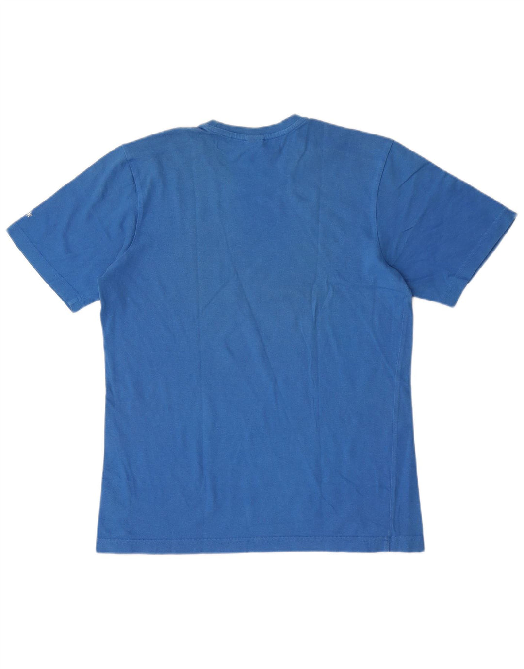 Reebok Herren Grafik-T-Shirt-Oberteil aus mittelblauer Baumwolle