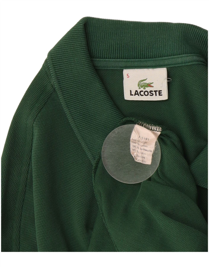 Lacoste Herren-Poloshirt, Größe 5, große grüne Baumwolle