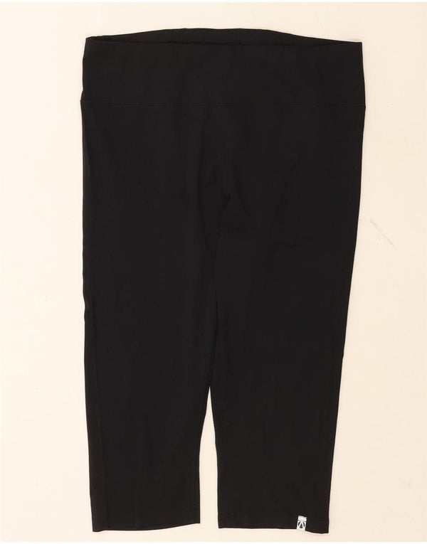 Marks & Spencer Damen Capri-Leggings UK 16 Large Schwarz Polyester