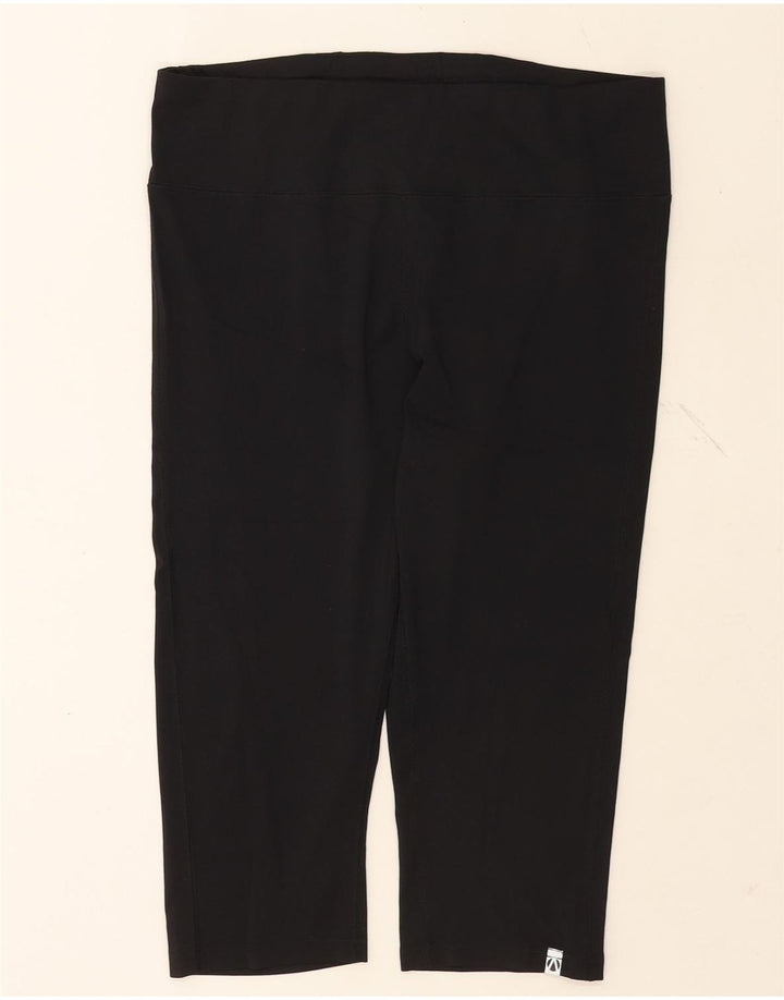 Marks & Spencer Damen Capri-Leggings UK 16 Large Schwarz Polyester