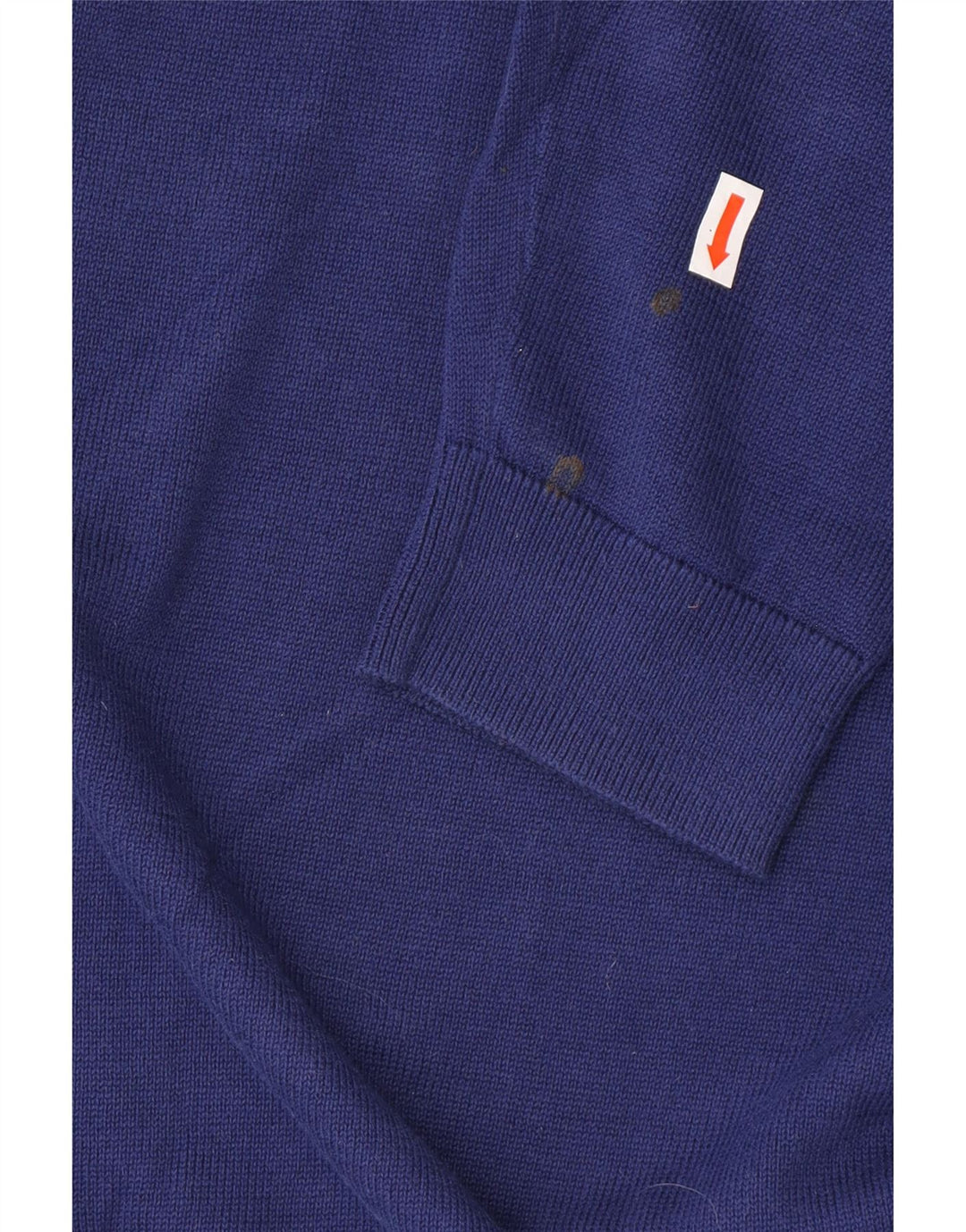 REISS Herren-Pullover mit V-Ausschnitt, groß, aus blauer Baumwolle