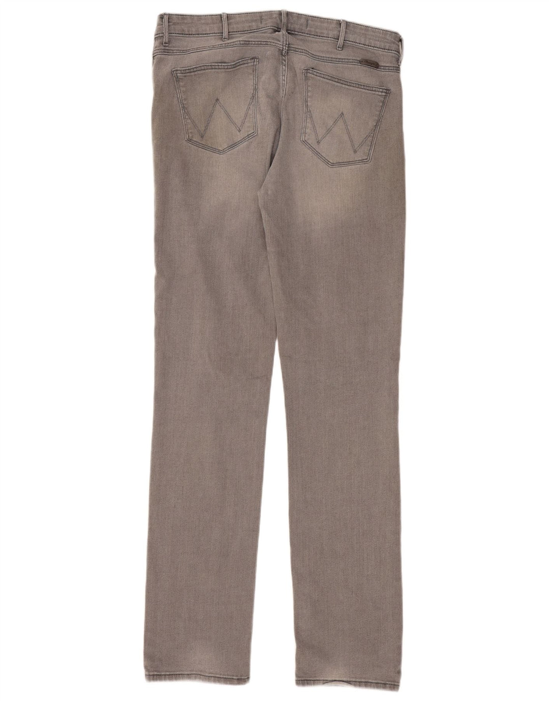 Wrangler Damen Drew Straight Jeans W32 L34 Graue Baumwolle