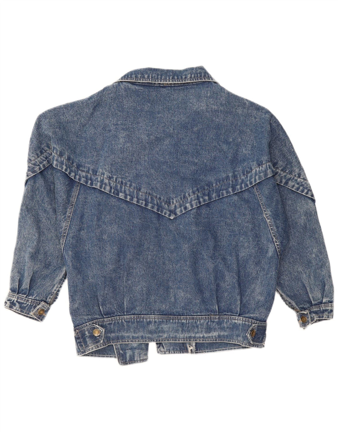 VINTAGE Damen Übergroße Jeansjacke UK 10 Kleine blaue Baumwolle