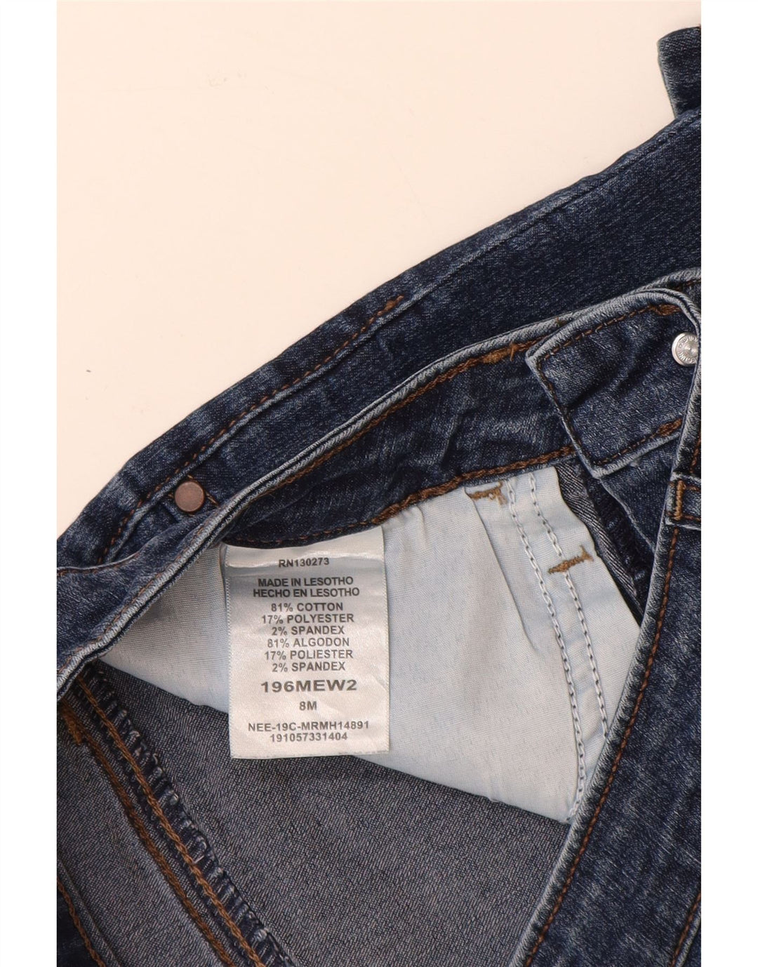 LEE Damen Riders Mid Rise Denim Shorts US 8 Medium W28 Blaue Baumwolle