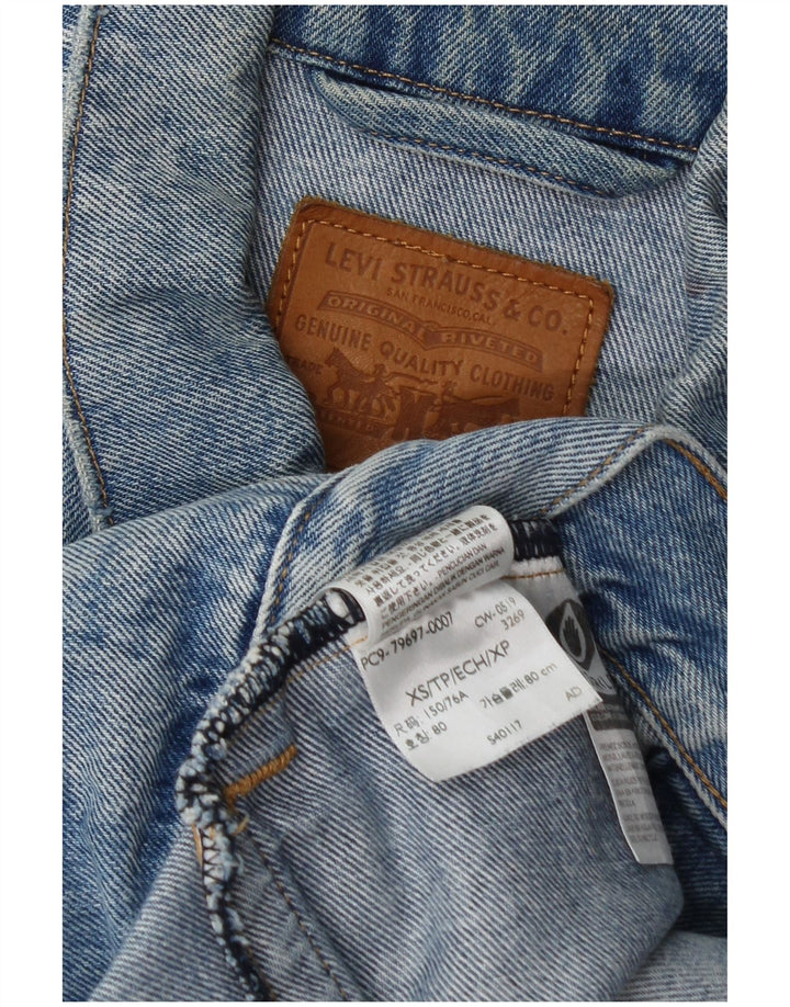 Levi's Herren Jeansjacke UK 34 XS Blaue Baumwolle