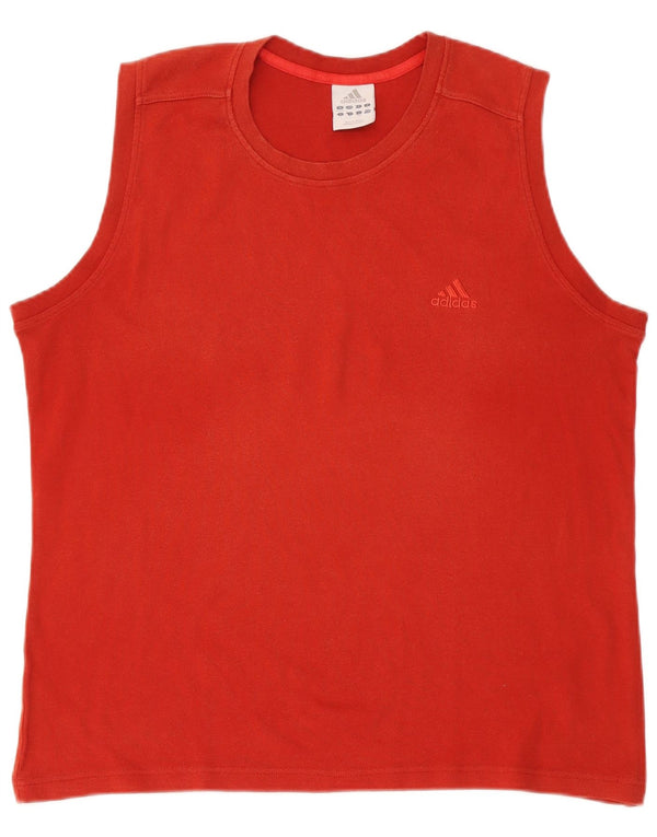 Adidas Herren Weste Top UK 46/48 XL Rote Baumwolle