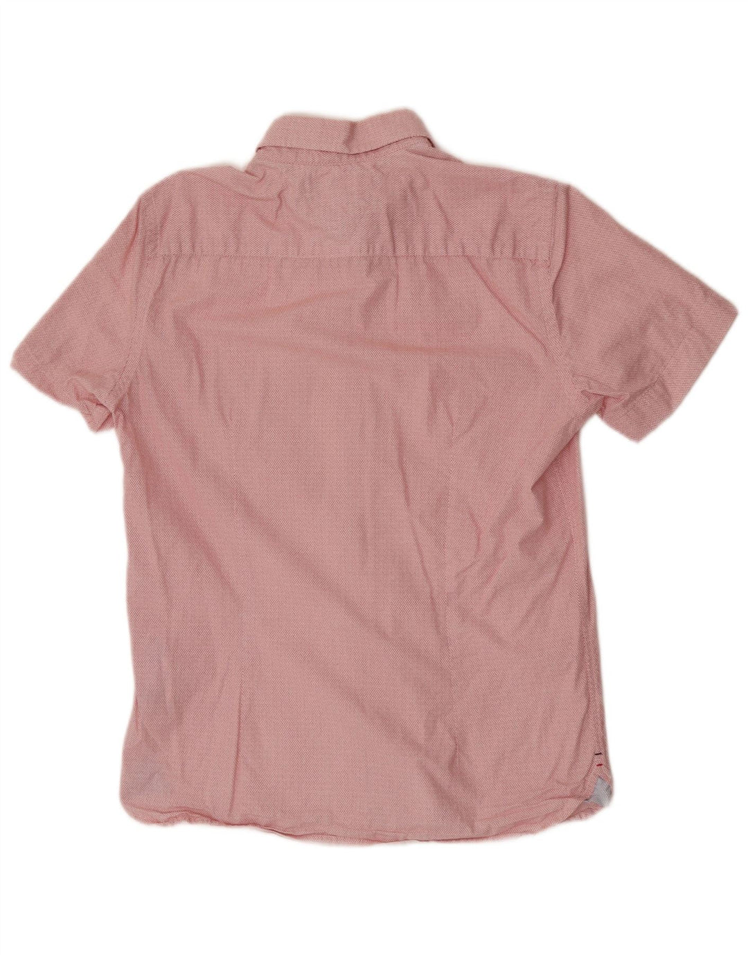 Tommy Hilfiger Herren Kurzarm-Slim-Fit-Hemd aus mittelrot gepunkteter Baumwolle