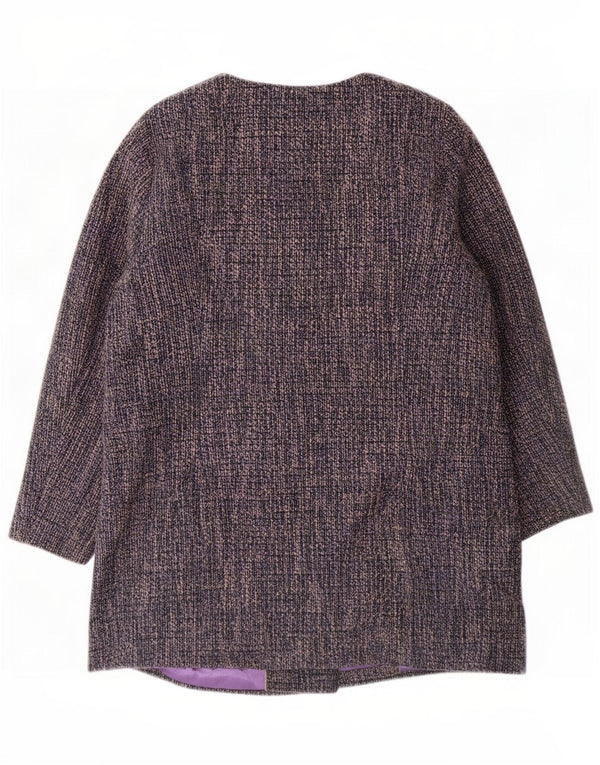 Marks & Spencer Damen-Klassiker-Mantel, UK 18, XL, blau geflecktes Polyester