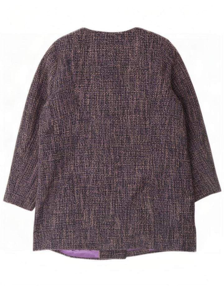 Marks & Spencer Damen-Klassiker-Mantel, UK 18, XL, blau geflecktes Polyester