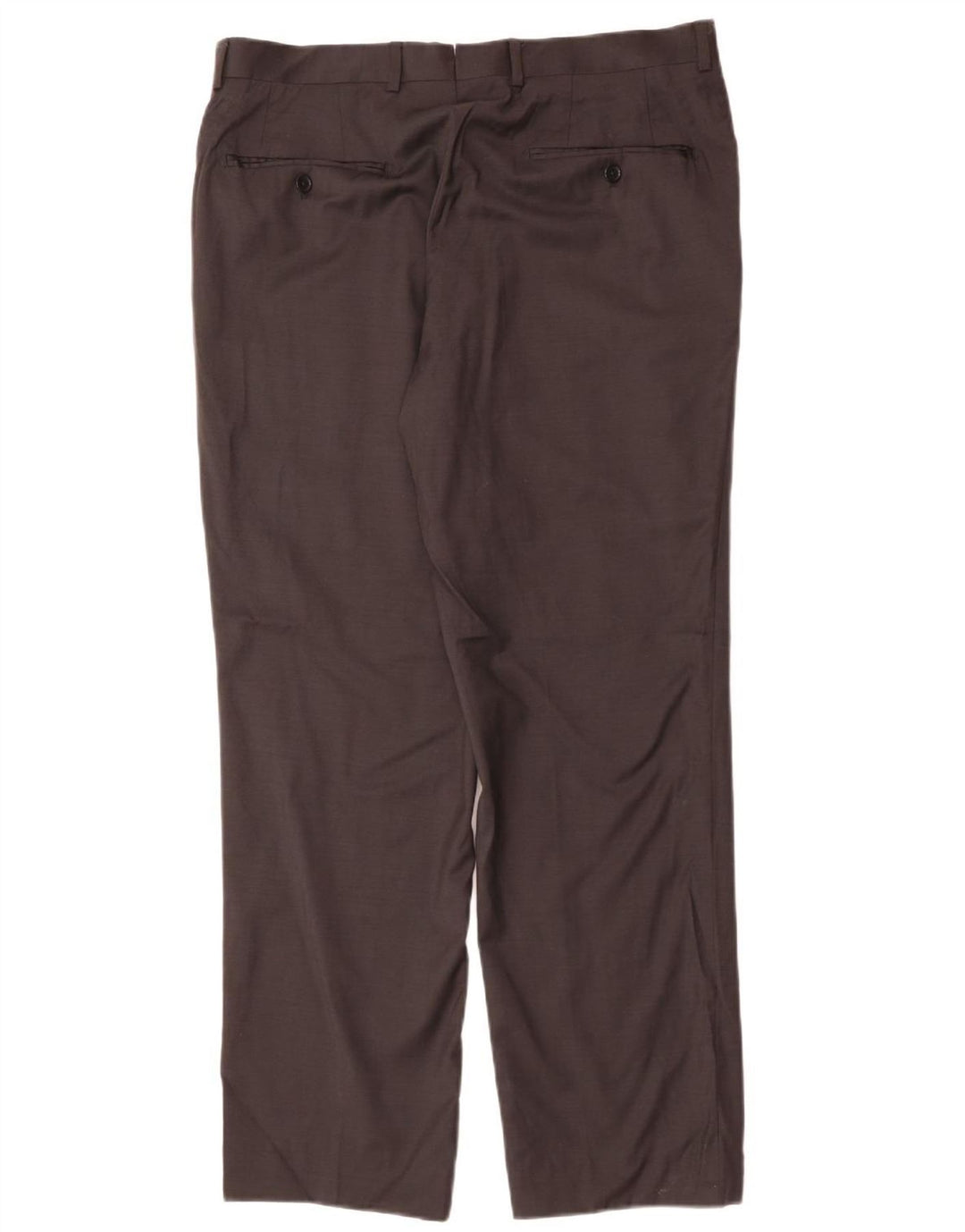 MASSIMO DUTTI Herren-Anzughose, gerade, EU 42, Größe L, W32, L32, schwarze Wolle