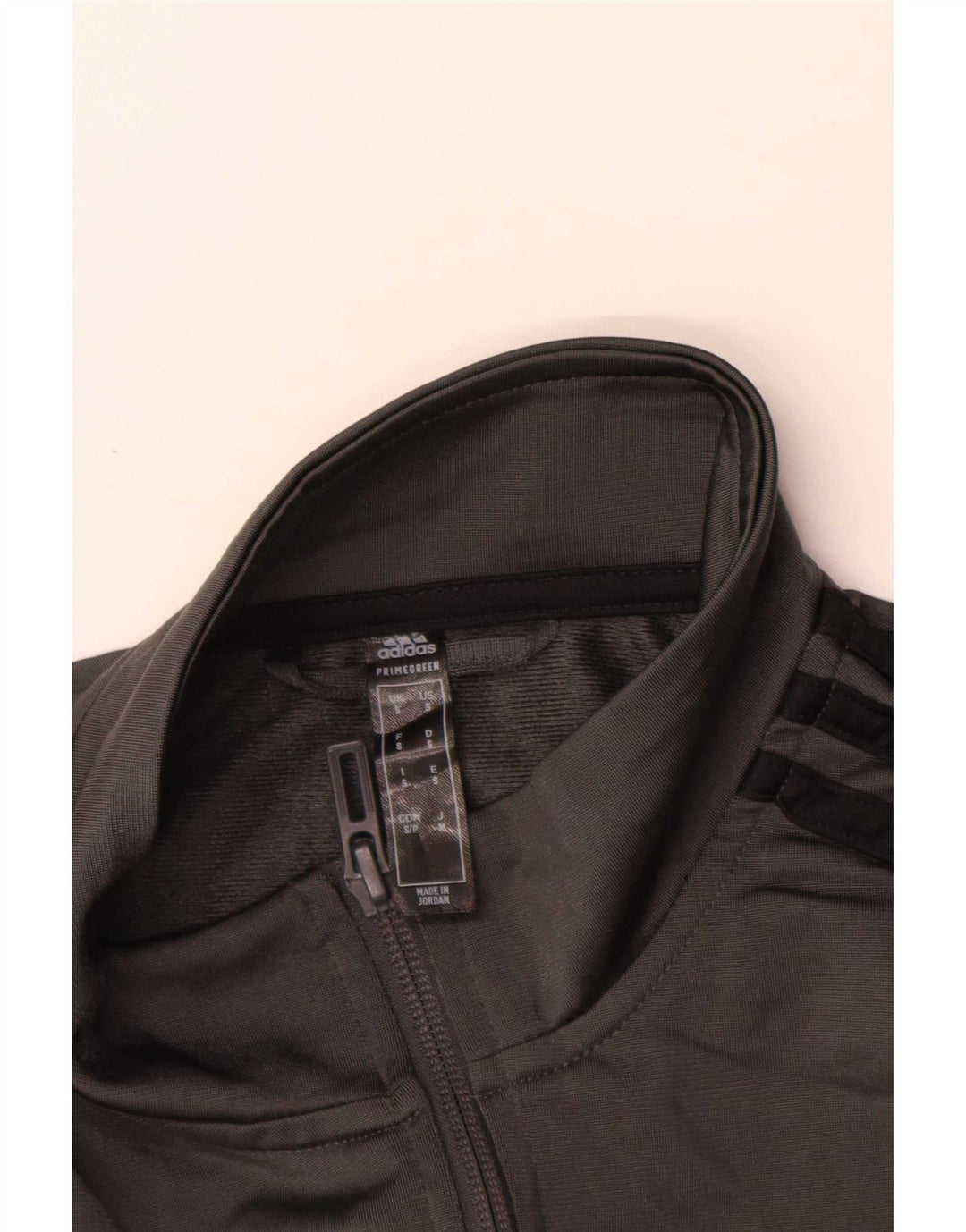 Adidas Herren-Trainingsanzug-Top-Jacke, kleines graues Polyester