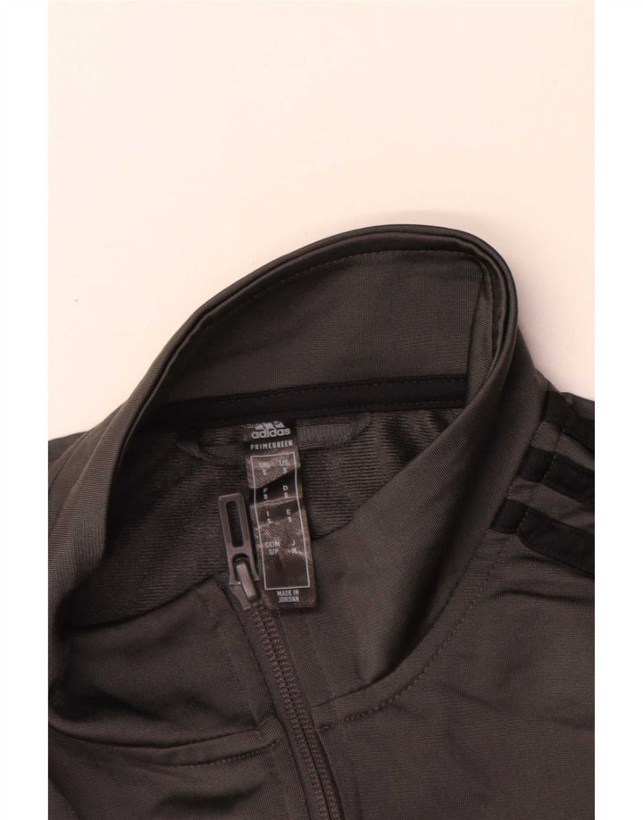Adidas Herren-Trainingsanzug-Top-Jacke, kleines graues Polyester