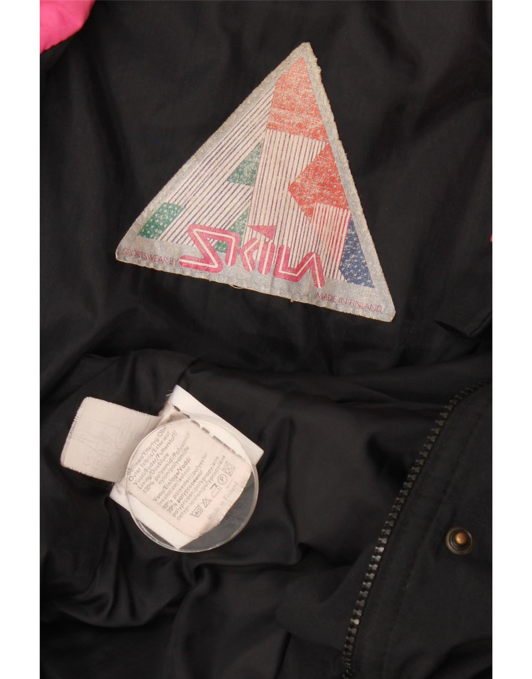 Skila Damen Übergroße Windjacke EU 36 Small Black Colourblock