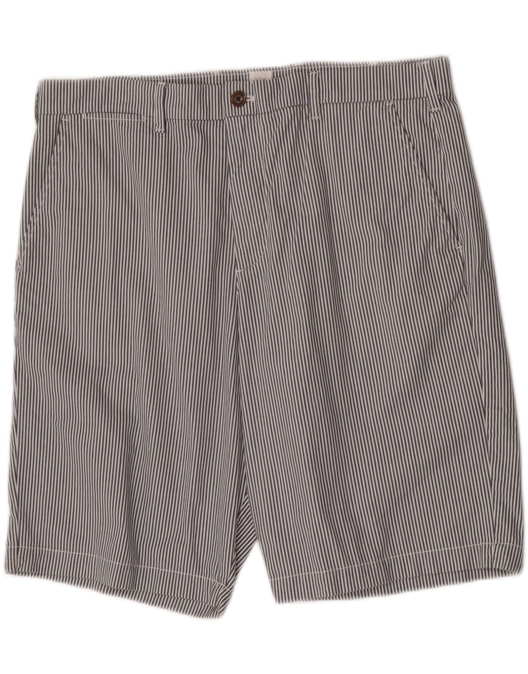 Gap Herren Chinoshorts W36 Große blau gestreifte Baumwolle