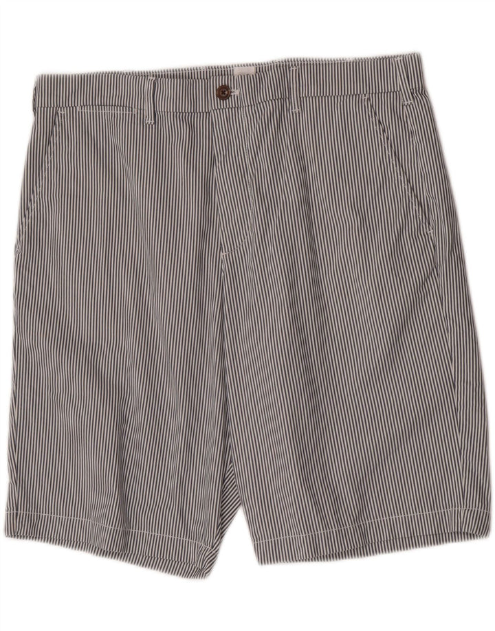 Gap Herren Chinoshorts W36 Große blau gestreifte Baumwolle