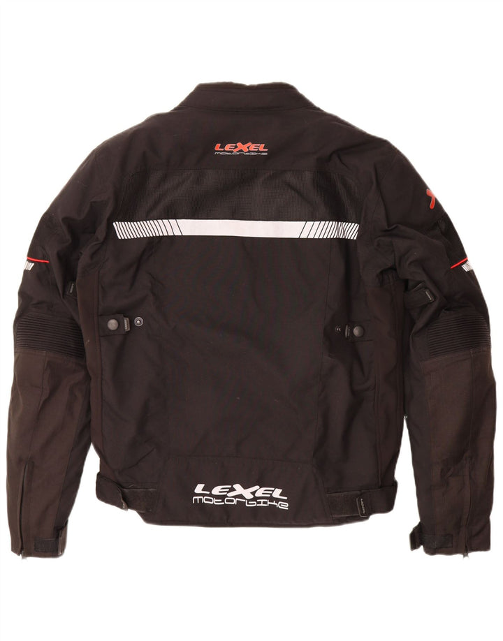 LEXEL Herren Graphic Racer Jacke UK 40 Large Schwarz