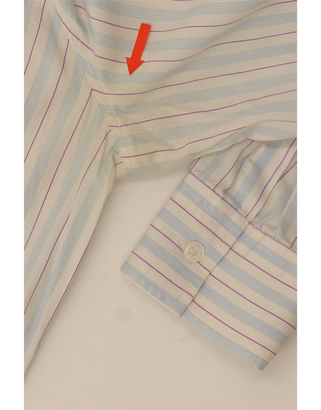 Brooksfield Damenhemd IT 48 XL Blaue Nadelstreifen-Baumwolle
