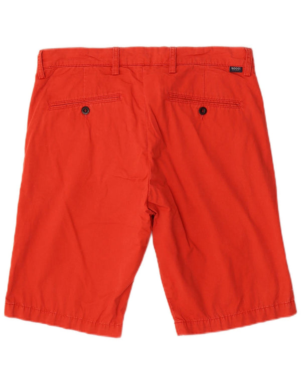 BOGGI Herren Milano Chino Shorts IT 46 Small W34 Rote Baumwolle