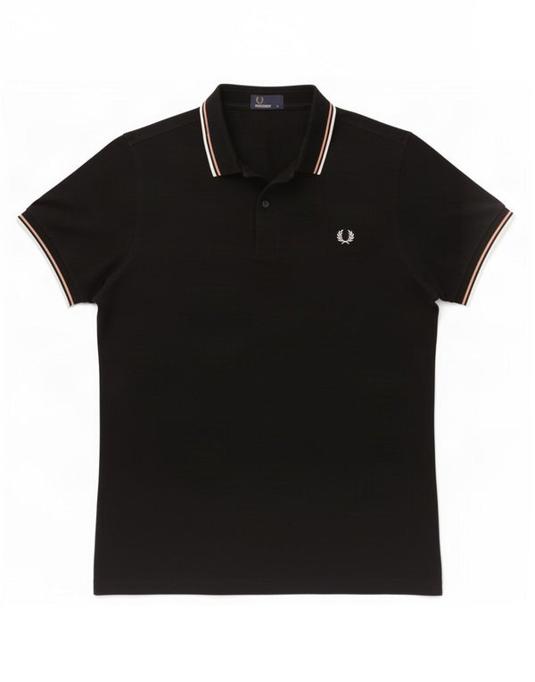 Fred Perry Herren-Poloshirt, mittelmarineblaue Baumwolle