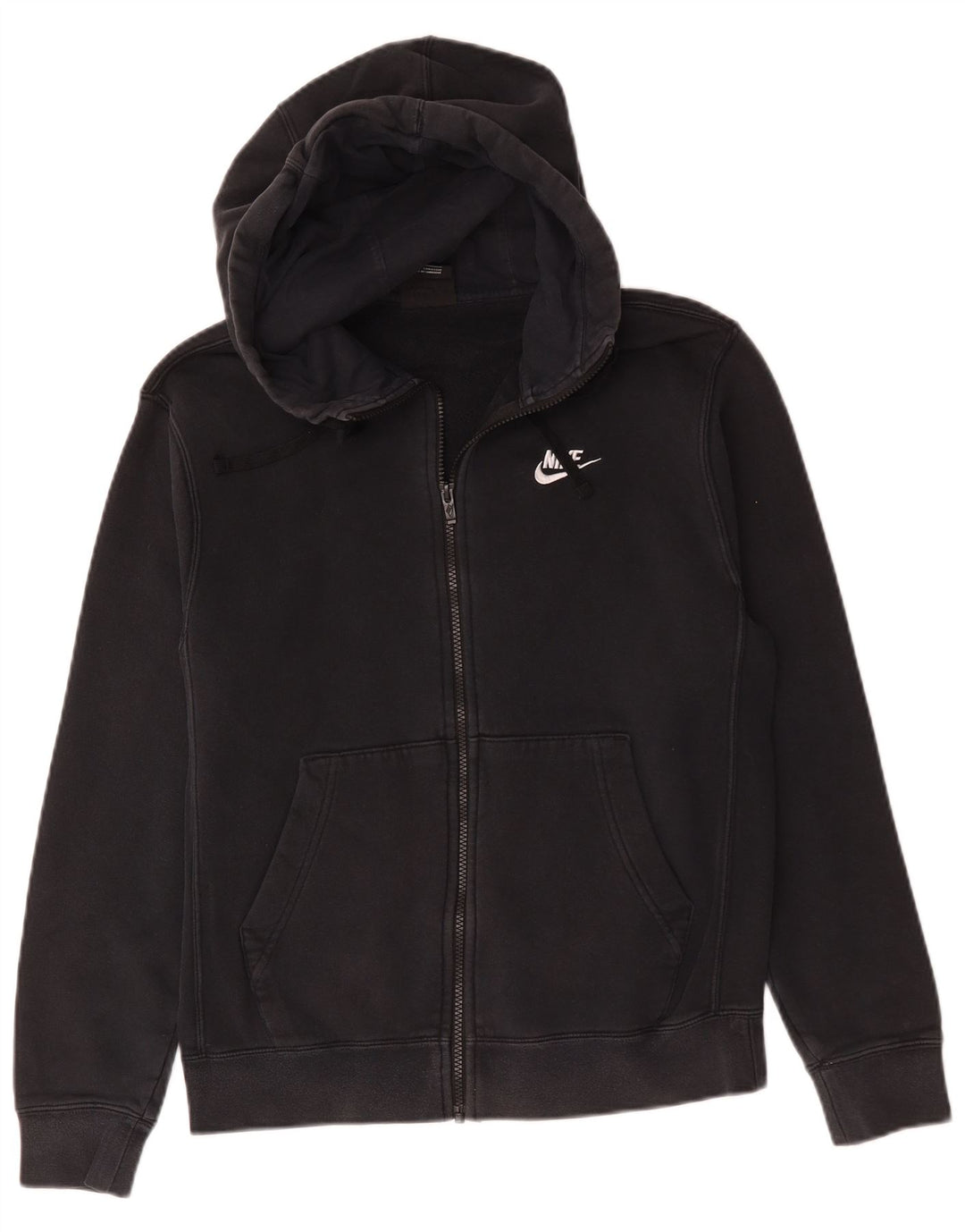 Nike Herren-Kapuzenpullover mit Reißverschluss, Größe S, schwarze Baumwolle