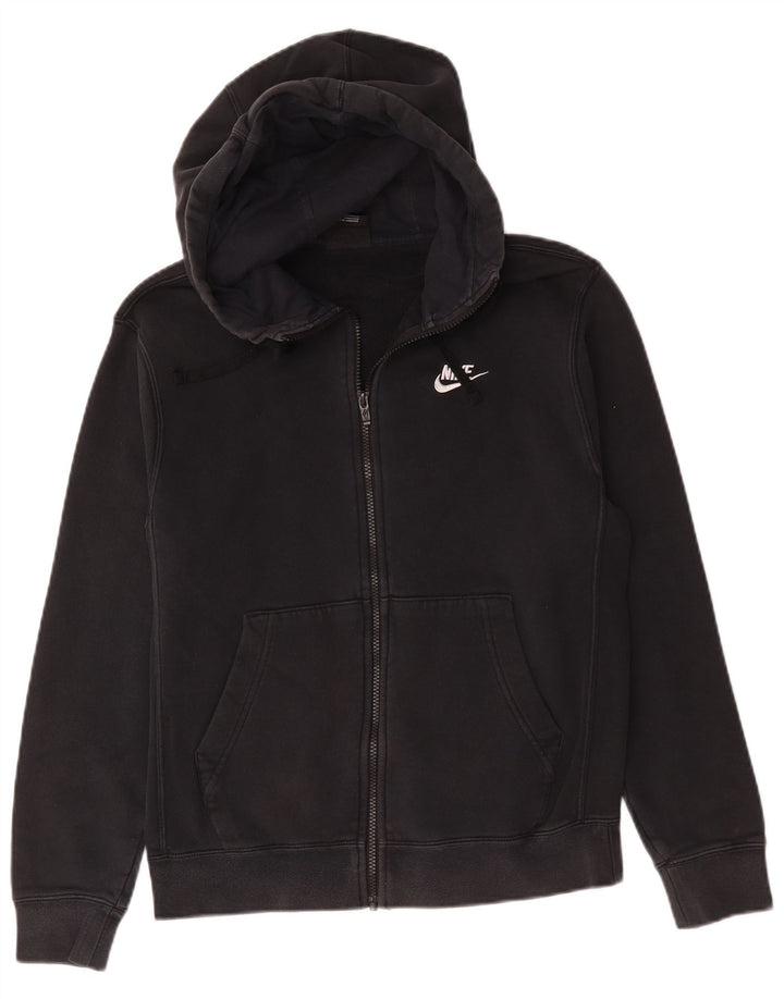 Nike Herren-Kapuzenpullover mit Reißverschluss, Größe S, schwarze Baumwolle