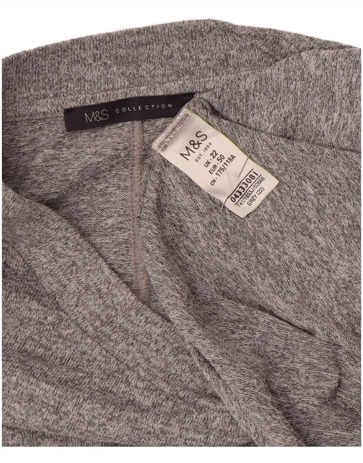 Marks & Spencer Damen-Pullover mit U-Boot-Ausschnitt, UK 22 3XL, Grau meliert