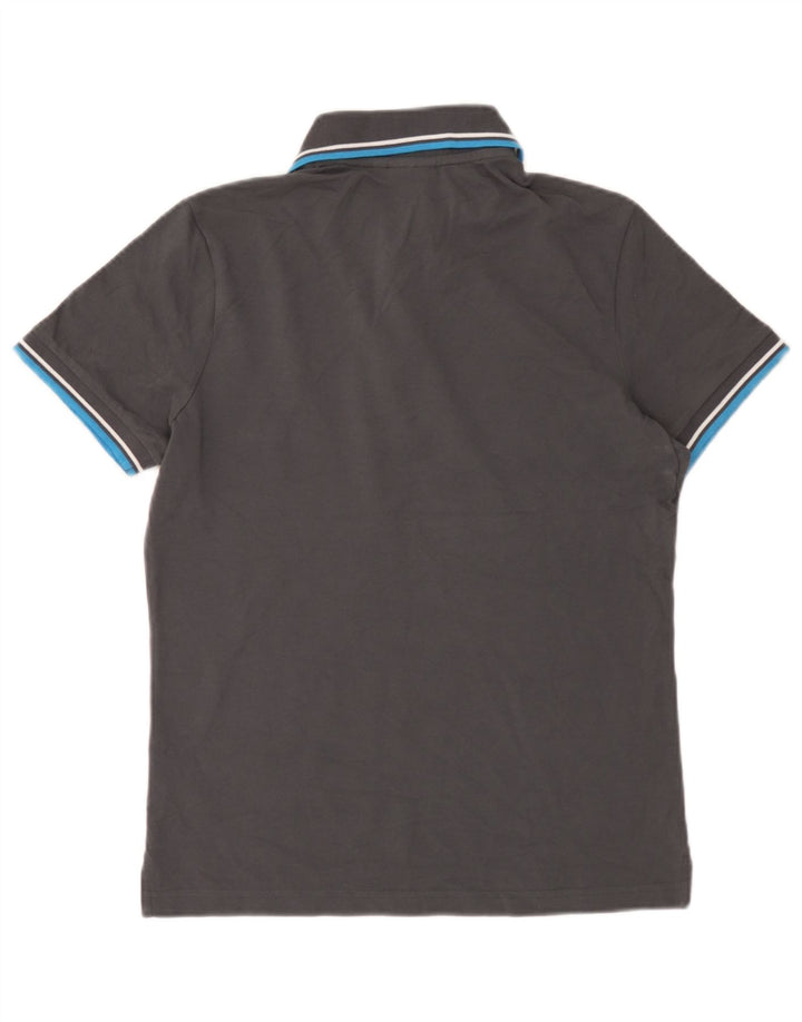 Diadora Herren-Poloshirt, klein, grau gestreift, Baumwolle