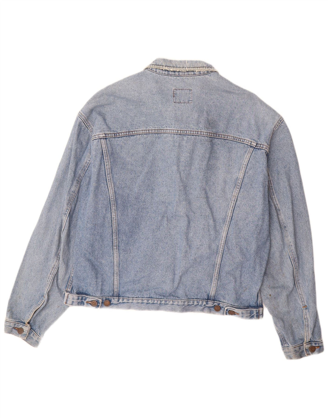 BENETTON Herren Jeansjacke IT 52 XL Blaue Baumwolle