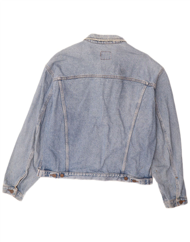 BENETTON Herren Jeansjacke IT 52 XL Blaue Baumwolle