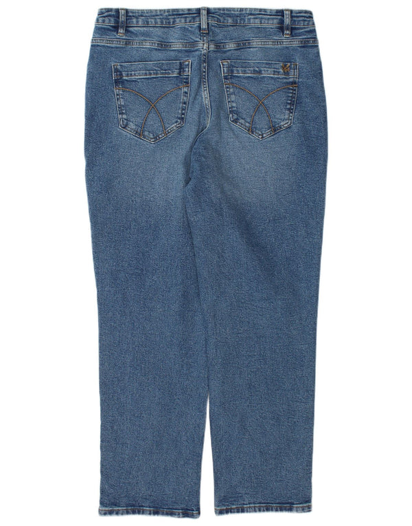 Crew Clothing Damen Straight Jeans UK 12 Medium W34 L28 Blaue Baumwolle